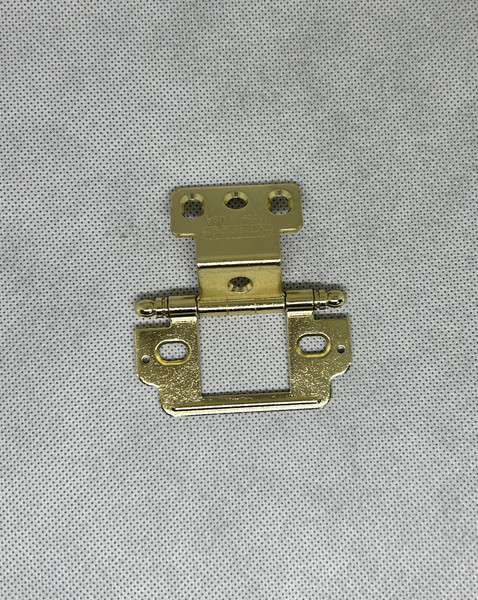 Wrap-around  Single Hinge Polished Brass (9/16) Non-mortise