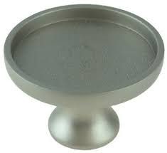 Knob Base for Glass Cabochon (29.75mm Inside) - Satin Nickel