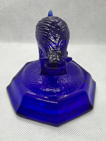Buffalo Paperweight Cobalt Glass