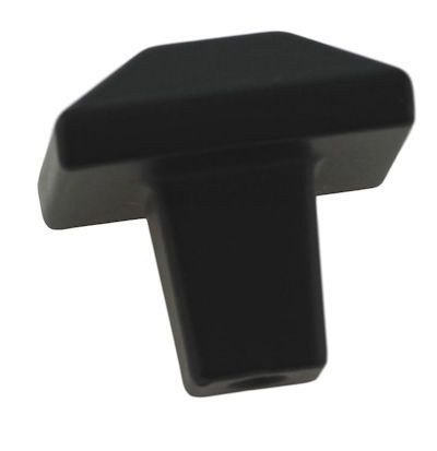 1" Mission Style Square Knob Black