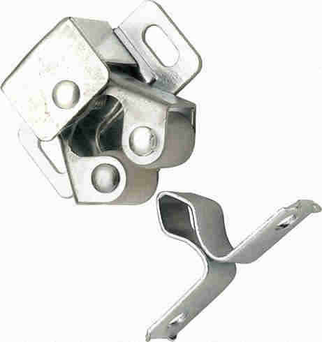 Simple Double Roller Catch - Zinc Plated