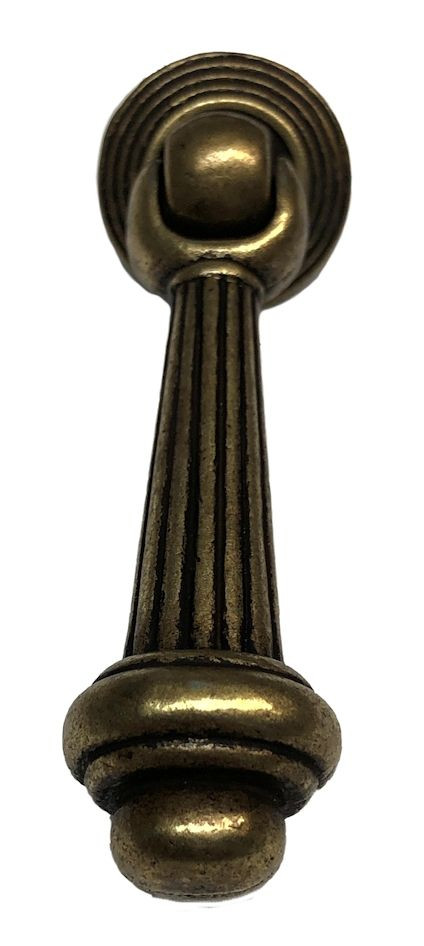 23/8" Victorian Style Pendant Drop Pull Dark Antique Copper D