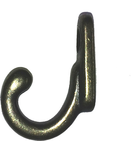 (10 Pack) Jewelry Box Hook or Key Hanger with Screw Antique Brass