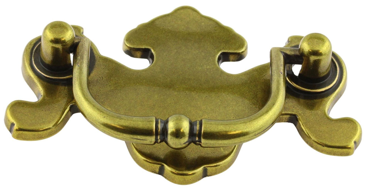 Historic Houseparts, Inc. > Metal Cabinet Pulls > Stamped Drawer Pull, Antique  Brass