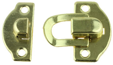 Brass Plated Mini Snap Catch - 1 1/8
