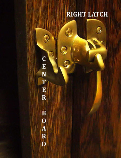RIGHT HAND Solid Brass Ice Box Latch 3/8 Off Set