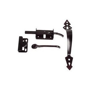 2 X 12 HEAVY DUTY GARAGE DROP BOLT DOOR GATE STABLE SHED SLIDING OPEN BLACK D3 | UK