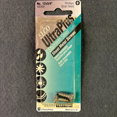 HOMEPAK 41954 Oval Head Phillips Sheet Metal Screw Assortment – Stainless Steel Plated, Multiple Sizes