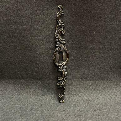Manor House Keyhole Back Plate Antique Brass 5-7/8 inch with Nails