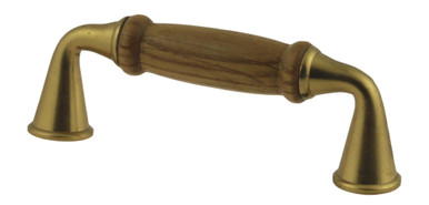 3 Inch Oak Insert Pull - Antique Brass Cabinet Hardware, P30818C-CHB-C