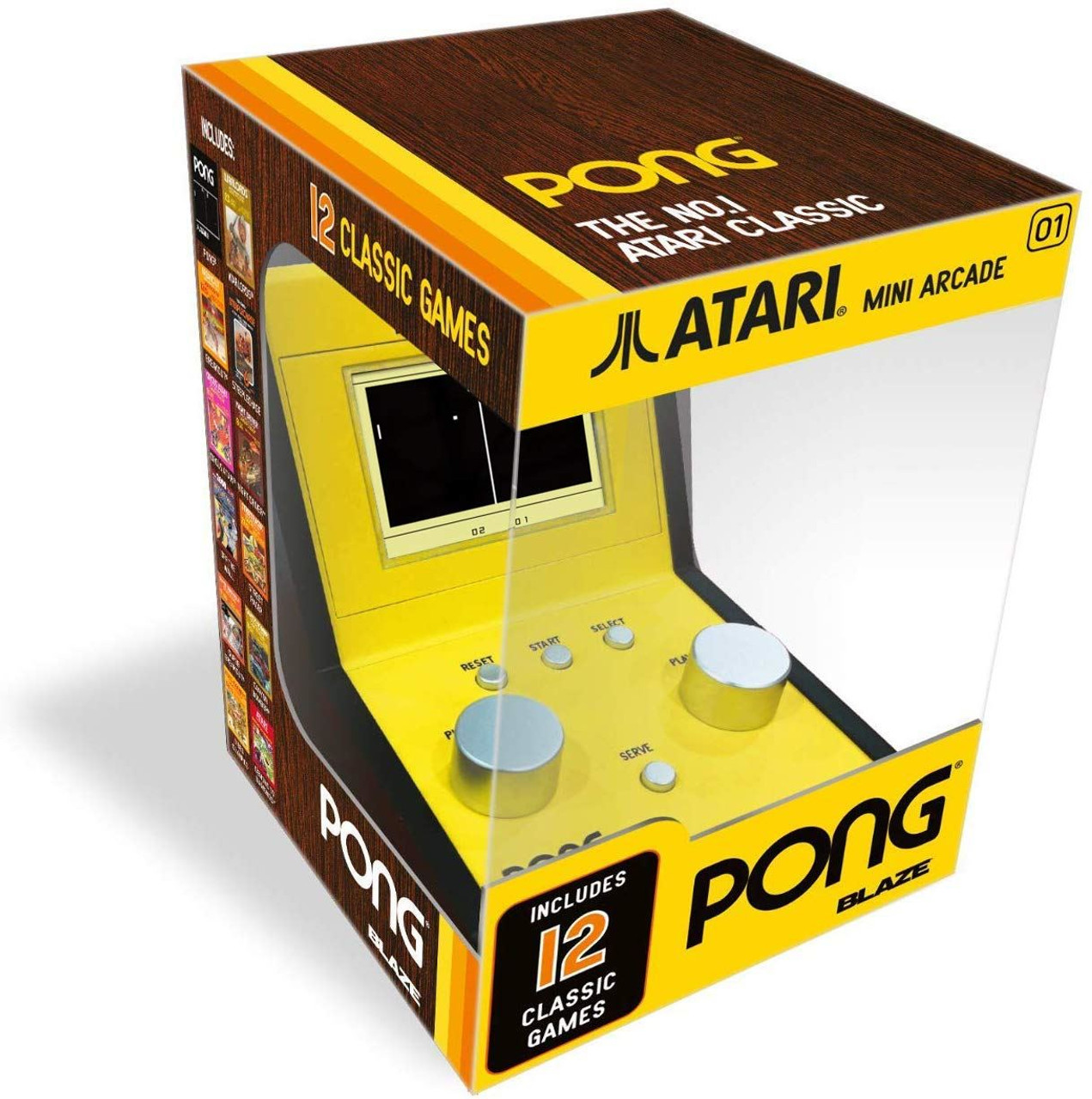 Atari Mini Paddle Arcade with 12 Retro Games PONG by pqube Pegi Rating 3
