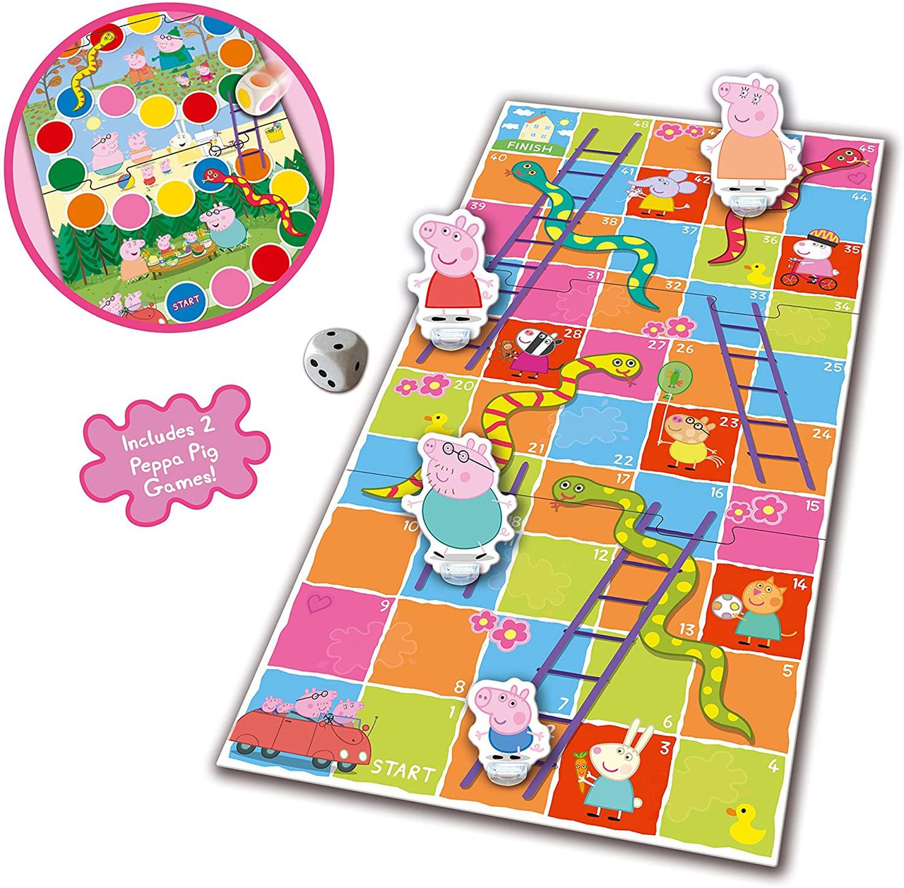 Peppa Pig Snakes and Ladders Board Game Kids Toy by Hasbro Pegi