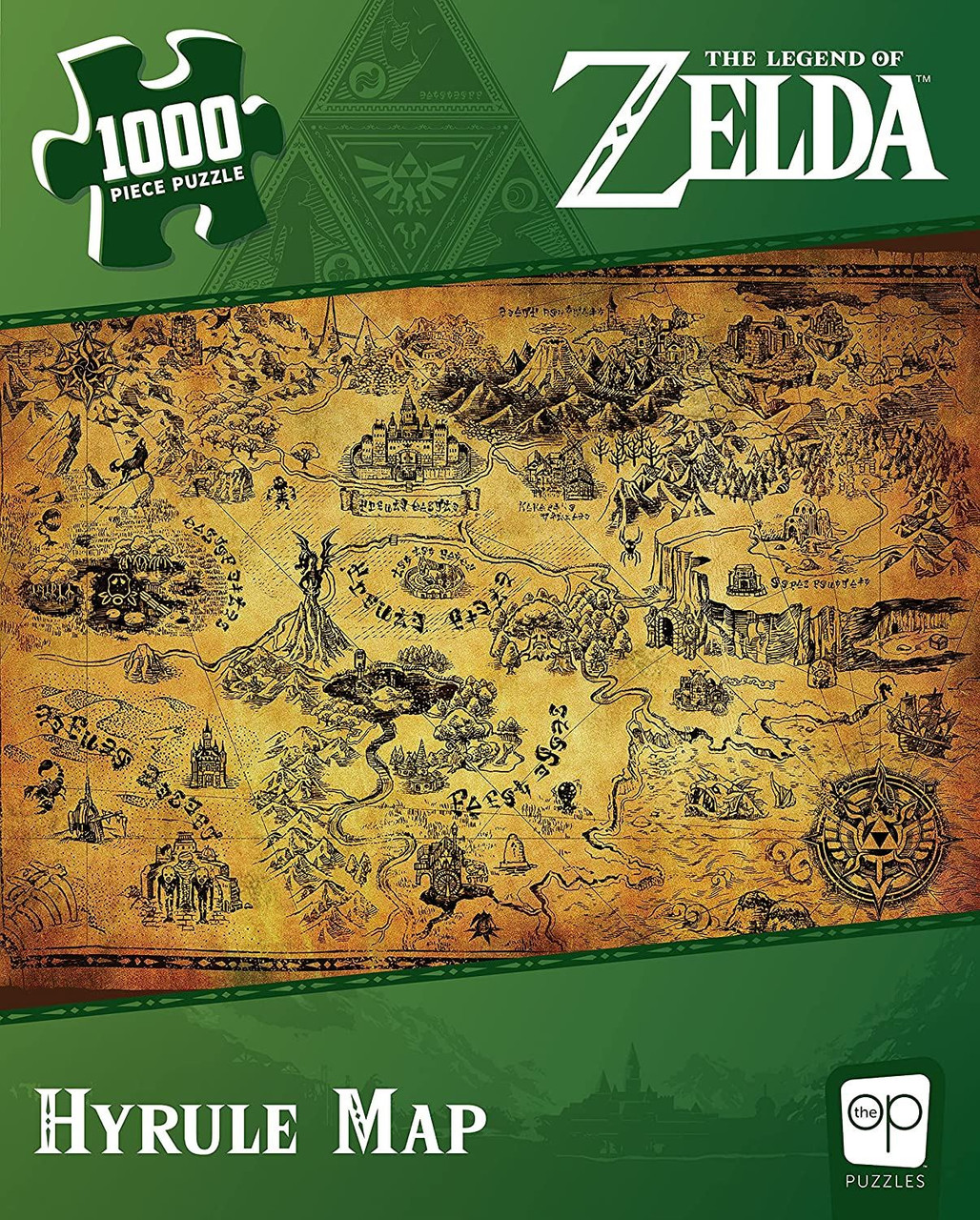 Legend Of Zelda Hyrule Map Zelda Hyrule Map Puzzle Game (1000 Pieces) - By Usa-Opoly - Pegi Rating 12