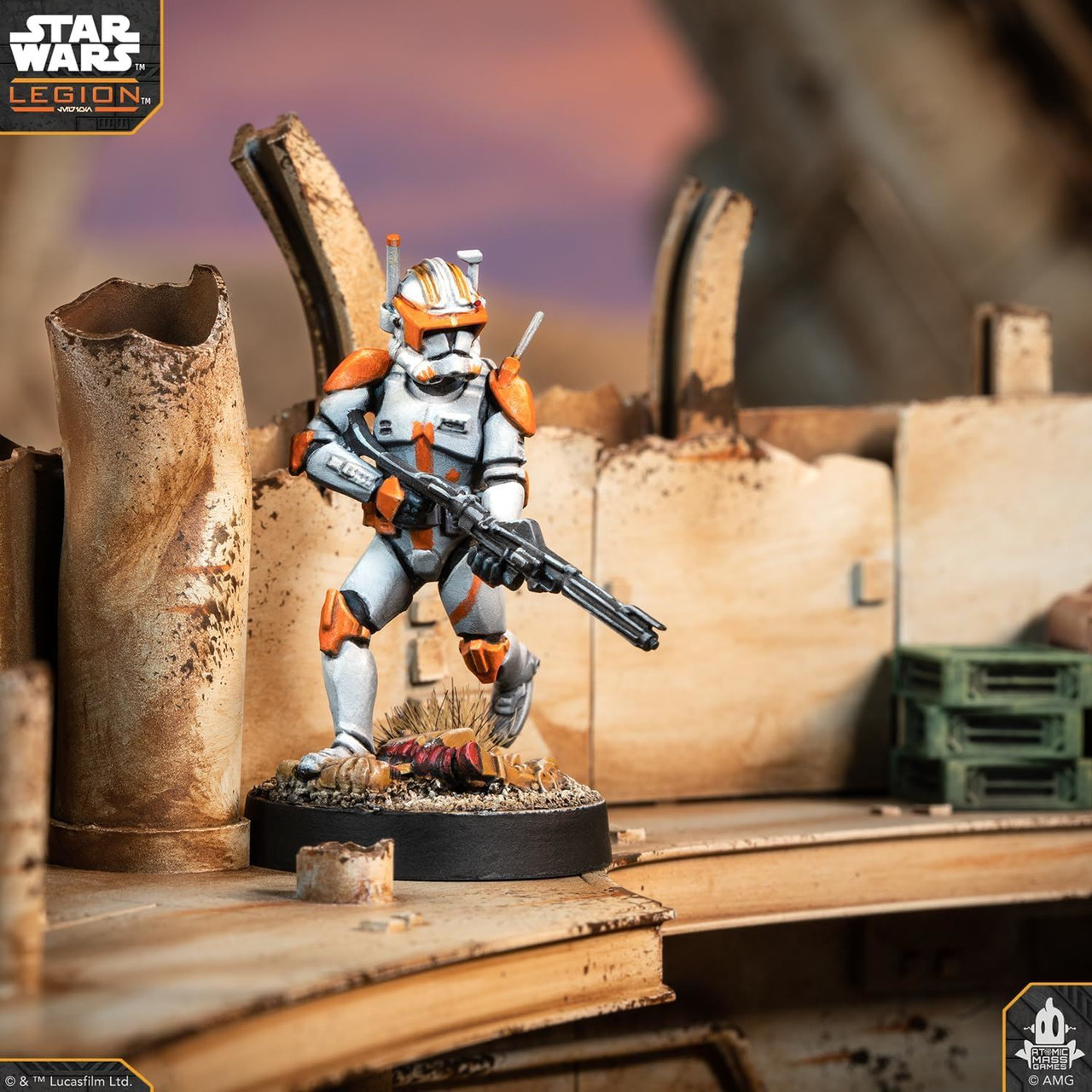 Atomic Mass Games - Star Wars Legion: Moff Gideon Expansion - Comandante, Miniatura, Darksaber, Carte Comando - Per Adulti E Ragazzi 14+