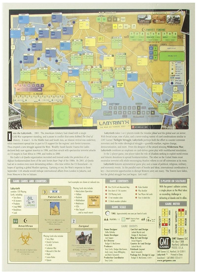 Labyrinth the War on Terror Board Game by GMT Games
