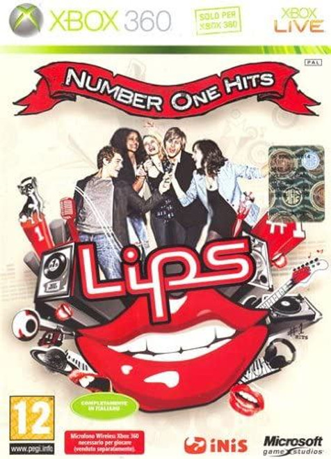 Lips Number One Hits Xbox 360 Game Only (Italian Box - Multi Language In Game)