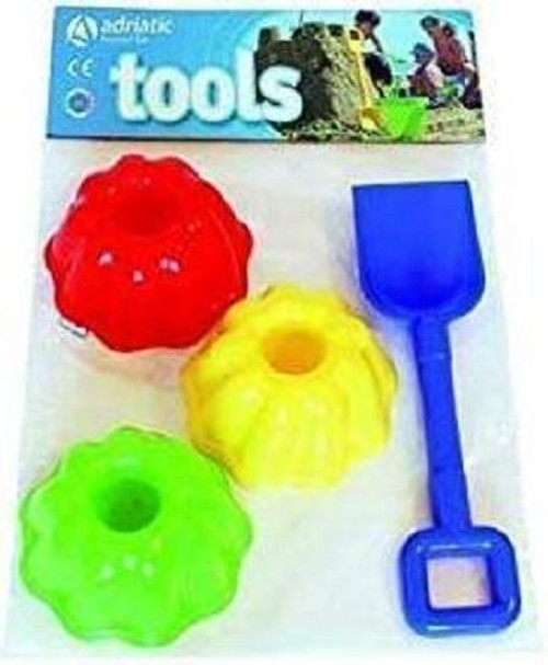 Adriatic Shovel and 3 Shapes Playset Kids Toy
