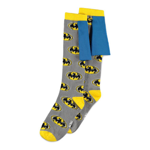 Batman All-over Logos with Cape Knee High Sock 1 Pack Female - 39/42 Size