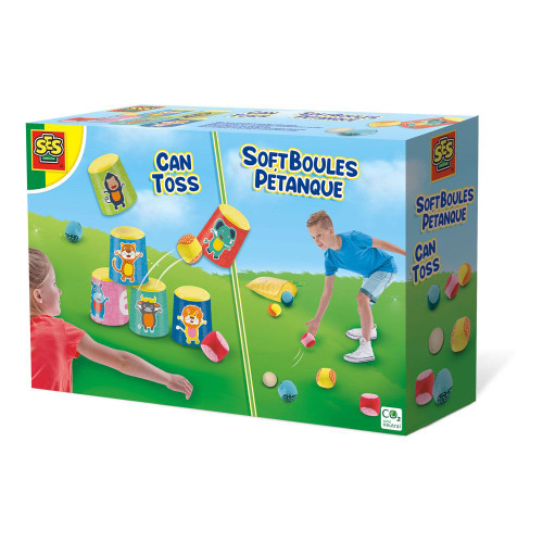 Ses Creative Can Toss and Soft Boules Petanque 2-in-1 Game 4 Years and Above