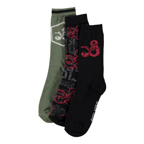 Hasbro D&D Iconic Logo Crew Socks Male 39/42 - Multi-colour (CR255872HSB-39/42)