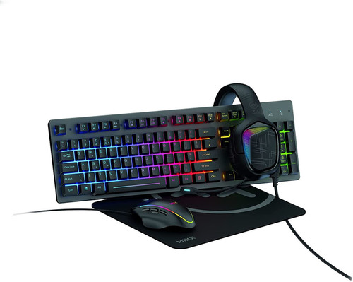 Mixx RapidX 4 in1 Wired PC Gaming Peripherals Bundle