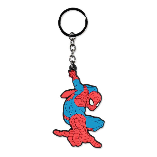 Marvel Comics Spider-Man Action Superhero Pose Rubber Keychain (KE583838SPN)