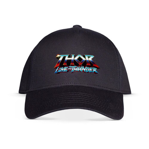 Marvel Comics Thor Love and Thunder Logo Adjustable Cap - Black (BA337636THR)
