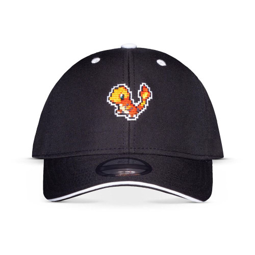 Pokemon Charmander Pixelated Adjustable Cap - Black/White (BA142653POK)