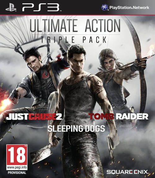 Ultimate Action Triple Pack (Just Cause 2, Sleeping Dogs & Tomb Raider) PS3 Game