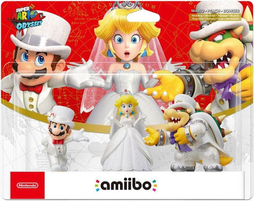 Amiibo 3 Pack - Mario, Peach & Bowser (Wedding) (Super Mario Odyssey Collection)