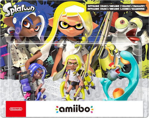 Amiibo 3Pack Octoling Blue Inkling Yellow & Smallfry Splatoon Collection Switch