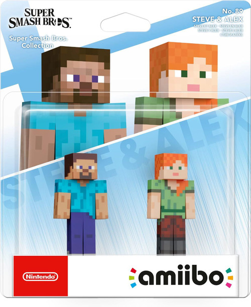 Amiibo Character 2 Pack - Minecraft Steve & Alex (Super Smash Bros. Collection)
