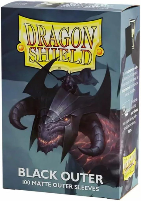 Dragon Shield Black Outer Sleeves - Matte Standard Size (100ct)