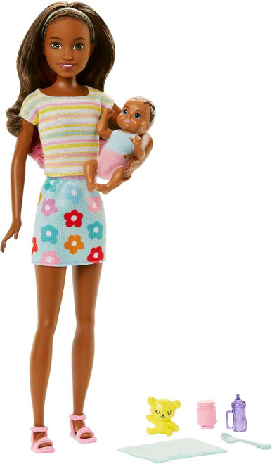 Barbie - Skipper Babysitter - Brown Hair Doll with Baby Doll
