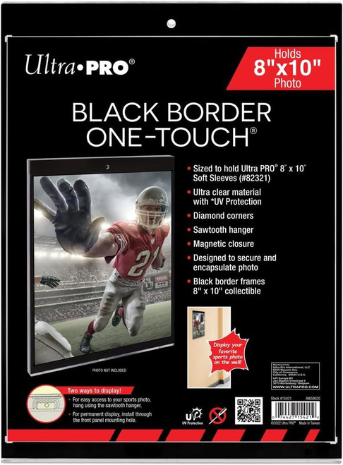 8 inch x 10 inch Black Border UV ONE-TOUCH Magnetic Holder