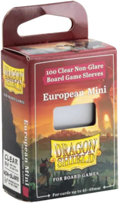 Dragon Shield 100 Clear Non-Glare Board Game Sleeves - European Mini