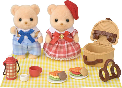 Sylvanian Families - Biscuit Bear Brother and Sister Picnic Toy