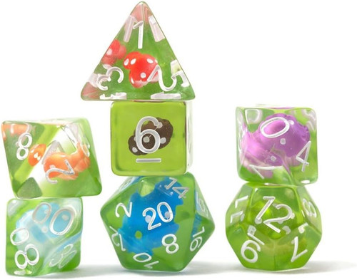 Sirius Dice Mushroom Village 7-Piece Polyhedral Dice Set