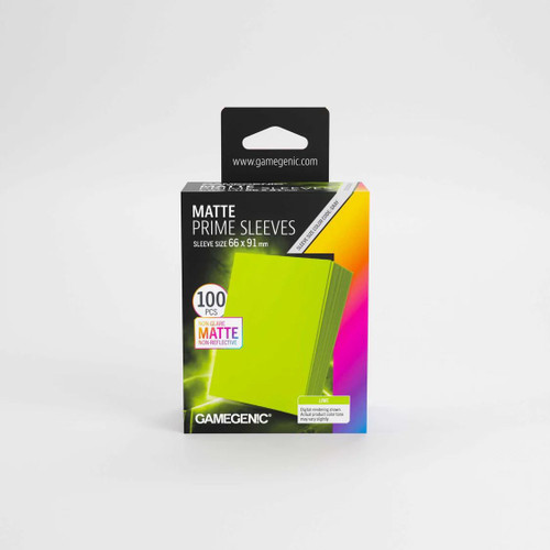 Gamegenic Matte Prime Sleeves Lime 66x91 (100 ct.)