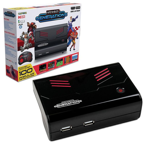 Retro-Bit Generations Plug and Play Game Console Red/Black Over 90+ Retro Games