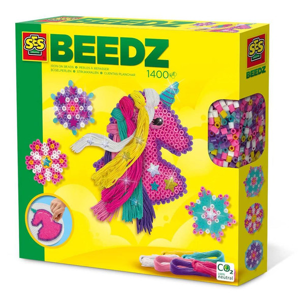 Beedz Children's Iron-on Beads Unicorn with Mane Iron-on Beads 5Yrs and Above