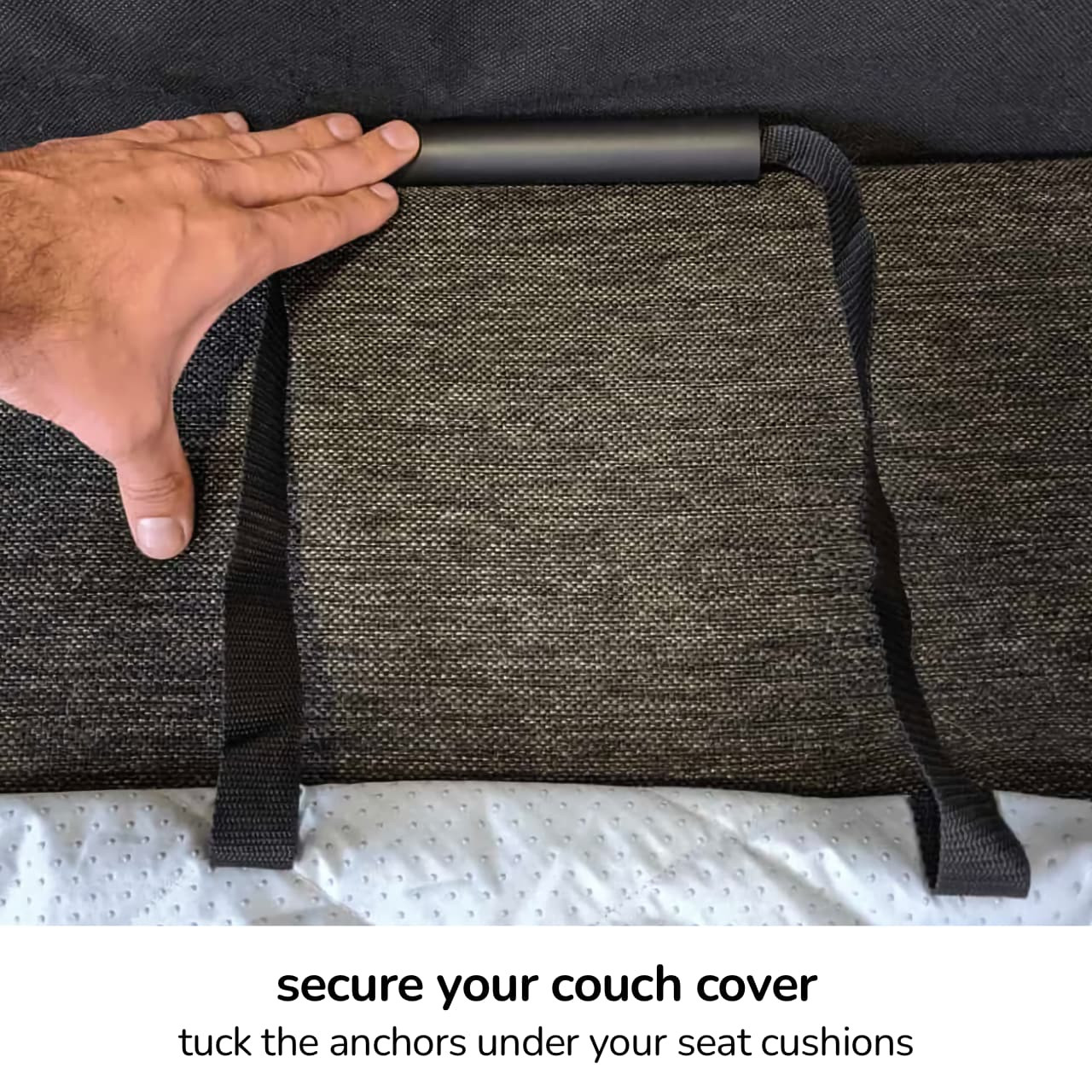 Dark Gray Non-Slip Furniture Protector & Couch Cover for Dogs