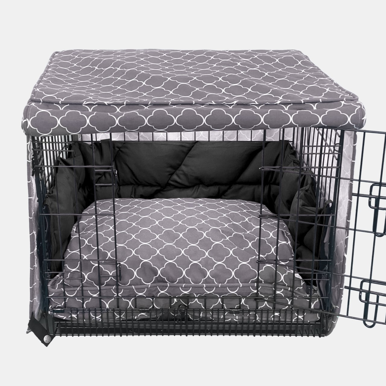 Solid Black Dog Crate Bumper - Fits 1 & 2-door Wire Crates - Great