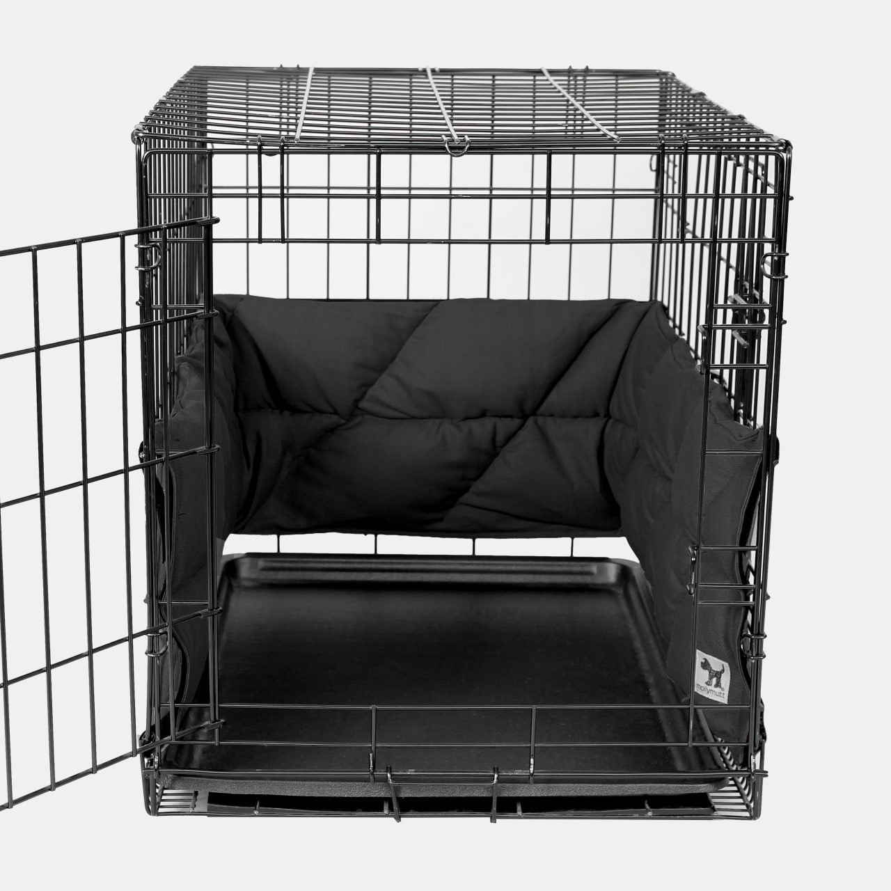 Solid Black Dog Crate Bumper - Fits 1 & 2-door Wire Crates - Great