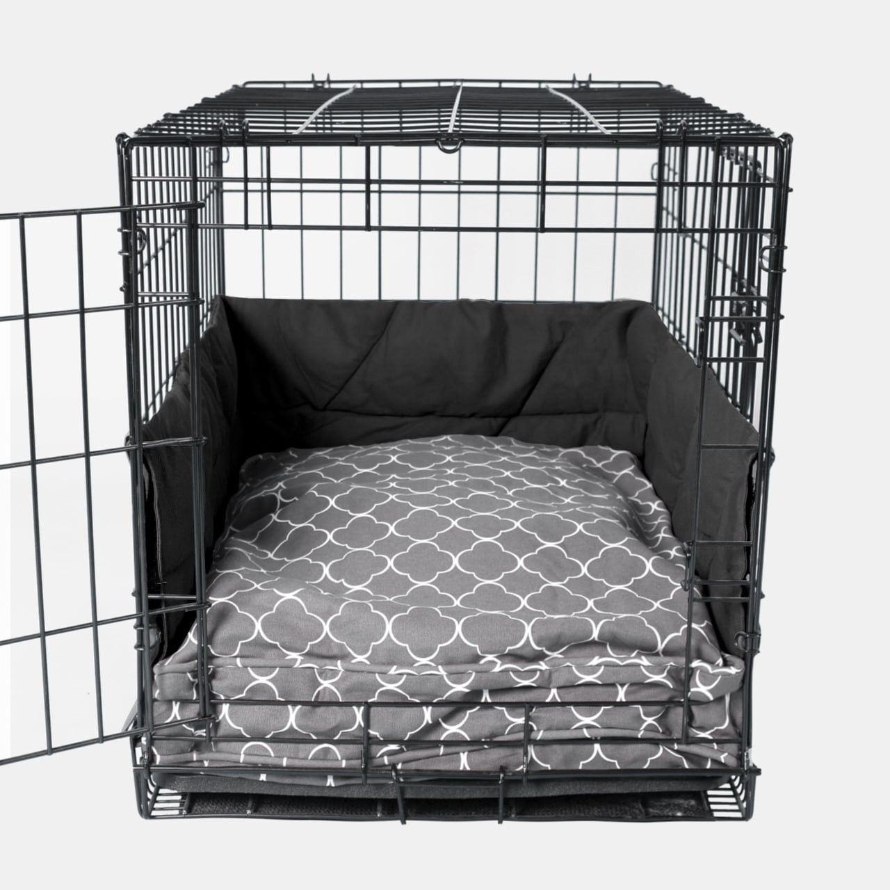 Solid Black Dog Crate Bumper - Fits 1 & 2-door Wire Crates - Great