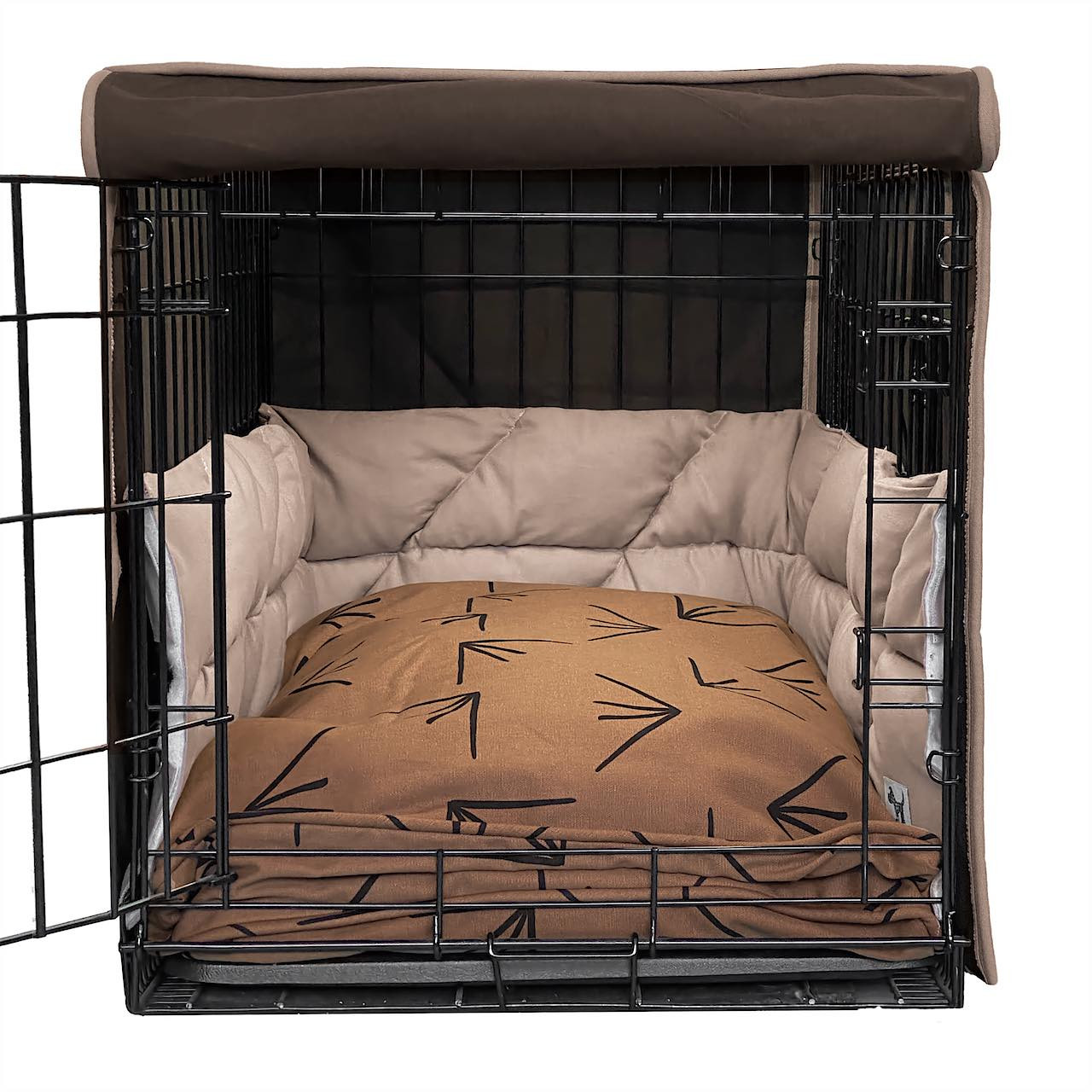 Dog crate sale bed with bumpers