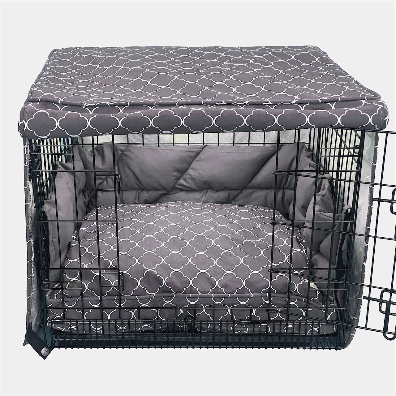 Curated visual reference: Gallery Detail: Solid Gray Dog Crate Bumper Fits 1 2 Door Wire