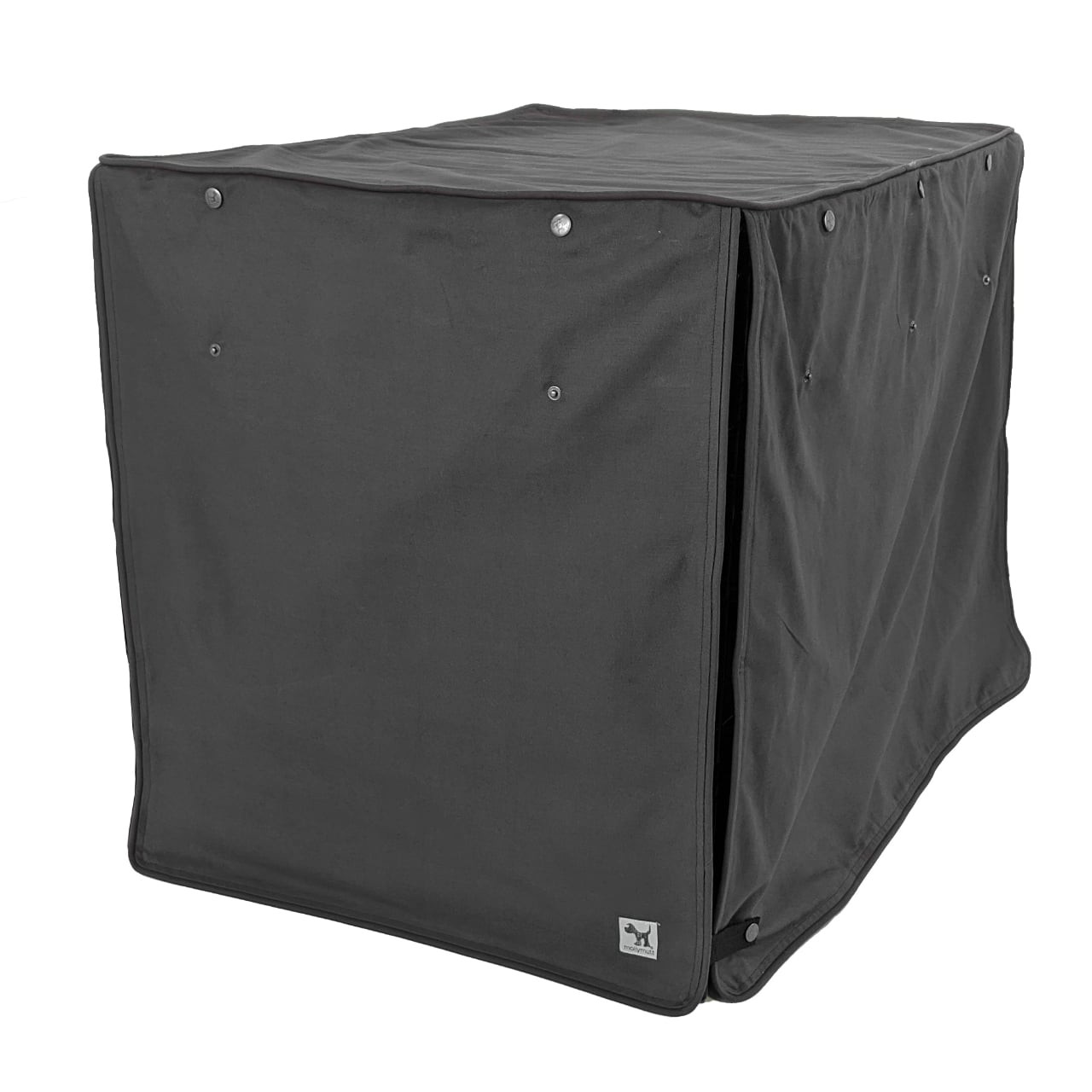 Solid Gray Breathable 100 Cotton Dog Crate Cover Durable, Darkening