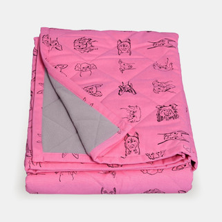 pink cadillac pet blanket