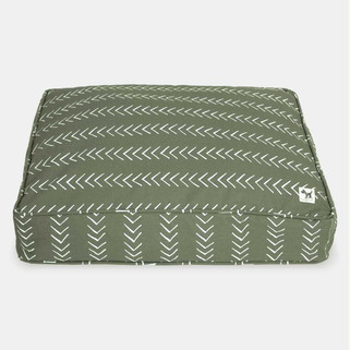 green dog bed cover